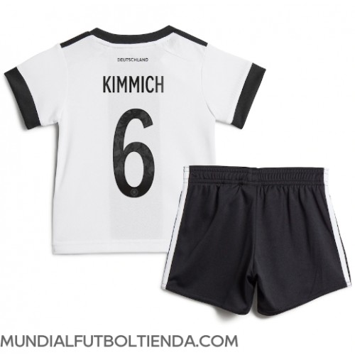 Camiseta Alemania Joshua Kimmich #6 Primera Equipación Replica Mundial 2022 para niños mangas cortas (+ Pantalones cortos)